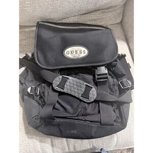Convertible Guess Computer Shoulder Bag Backpack Black Y2K